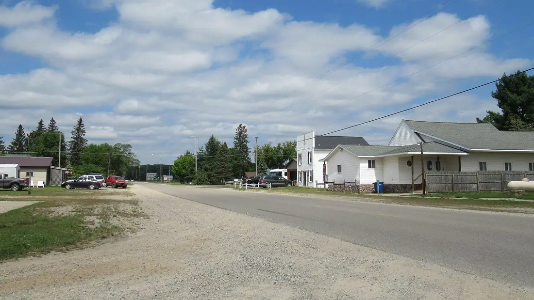 The main road through Lupton, Michigan