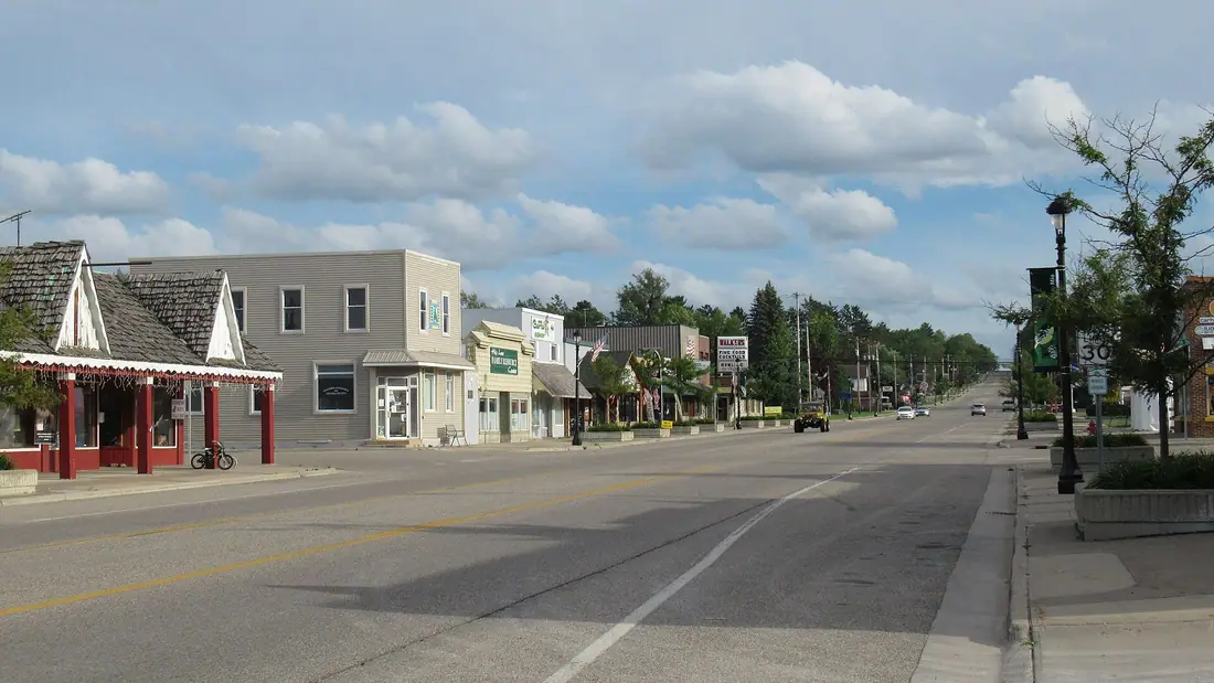 Downtown Mio, Michigan along M-33